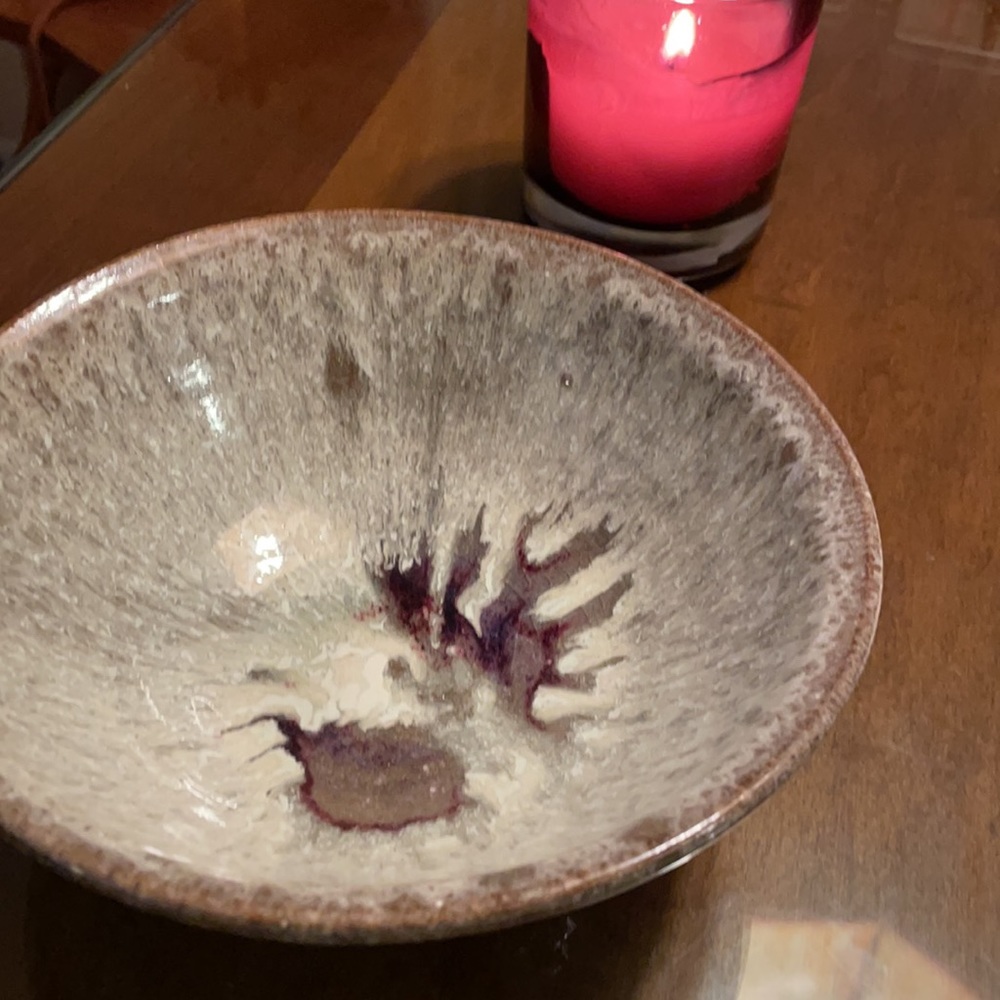 Handmade 7 inch Gorgeous glazed ceramic  soup / salad bowl